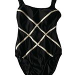 One Piece Vintage 90s Black and White  Bathing Suit 🔥 Photo 0