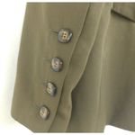 Karen Scott Vintage One Buttoned Olive Green Blazer Photo 3