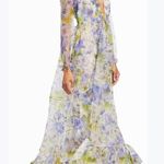 Zimmermann  Natura Floral Semisheer Long  Sleeve Silk maxi dress size AU 1 /S Photo 2