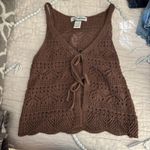 Nordstrom Rack Brown Crochet Top Photo 1