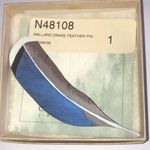 Coldwater Creek Scherer 1997 Blue and Brown Mallard Drake Feather Pin Photo 0