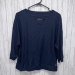 Vineyard Vines Womens Size M  Navy Oversized Crew 1/2 Sleeve EUC Photo 0