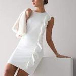 White House | Black Market NWT WHBM Shift Dress With Ruffle Detail size medium Photo 1