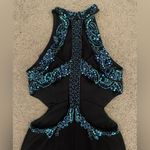 Faviana Crystal Sequin Cut-Out, Open Back, Bodycon Homecoming Dress Photo 8