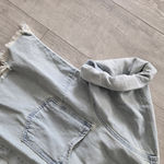 Light Blue Distressed Denim Jacket Nwot Ladies Jean Size L/XL Size L Photo 4