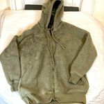 Aerie Arie Cozy Olive Green Sherpa Hoodie S Photo 0