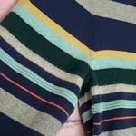 Anthropologie  MOTH LUCA KNIT WOOL BLEND NAVY STRIPED LONG SLEEVE DRESS MEDIUM Photo 7