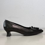 Stuart Weitzman  Women’s Tassel Loafers Size 6 Pewter Brown‎ Whipstitch Leather Photo 6