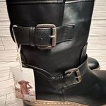 Esprit NWT  Womens Chunky Black Heeled Combat Boots Photo 1