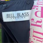 Bill Blass Vintage 1990s Evening Black Cocktail Dress Polka Dot Skirt Size 8 Photo 6