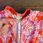 52Seven Colorful Paisley Balloon Sleeve Cotton Blend Midi Shirt Dress ~ Sz 8 💛🍄 Red Photo 6