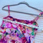 None Beach Floral Summer Dress high-low hem, flowy and colorful size S/M Photo 3