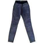 BLANK NYC front suede leather pull on leggings black gray size 25 moto pant NWOT Photo 2