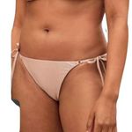 Aerie NWT Shiny Ribbed Textured Cheekier String Bikini Bottom Extra Extra Large Photo 0