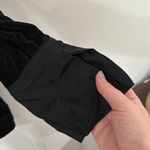 Ann Taylor  black velour faux wrap surplice satin trim side tie blouse size Mp Photo 6