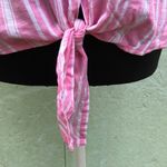 Nautica  Pink & White Striped Tie Waist Top S NWT Photo 4