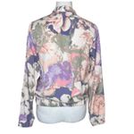 Juicy Couture Y2K Dopamine Floral Long Sleeve Zip Up Lightweight Bomber Jacket S Photo 2