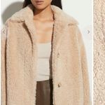 Vince Textured Faux Fur Jacket Shacket Teddy: Light Fauna Tan Beige Photo 4