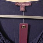 Gloria Vanderbilt New NWT  Purple V-Neck Tassel Blouse Oversized Size‎ Medium Photo 1