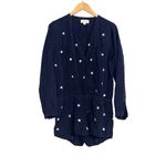 Cloth & Stone  Star Print Long Sleeve Navy Romper SMALL Photo 2