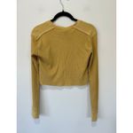 Wild Fable  Yellow Waffle Knit Cropped Henley - XS Photo 2