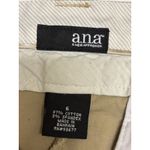 a.n.a . Khaki Flat Front Shorts - Size 6‎ Modest Long Length Flat Front Stretch Photo 3