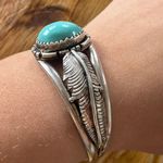 Genuine Silver Turquoise Cuff Photo 3