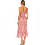 MISA Los Angeles pink chiffon midi dress in Muted Paisley Photo 2