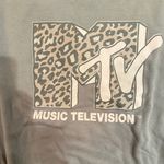 MTV Brand Mtv Sweatshirt With Leopard Print  Photo 1