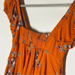 Free People  Close to You Floral Burnt Orange Blouse Size Small Photo 7