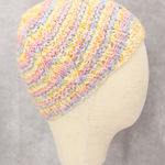 Orange Cable Knit Crochet Y2K Vintage Cottagecore Beanie Cap Hat OS Photo 0