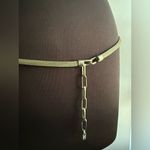 Vintage chain link metal adjustable waist belt, size medium Silver Photo 2