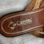 Carrini Brown And Tan Slip On Sandal Size 9 Photo 2