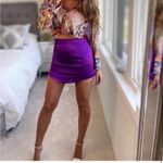 ZARA Purple Satin Effect Mini Skirt Size Medium Photo 12