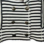 Free People  Striped Knit Blazer Jacket M Black White Nautical Y2K Inspired Photo 5