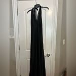 Petal and Pup  Kalina Lace Trim Halter Satin Maxi Dress Photo 3