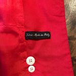 Harvé Benard Harve Benard Vintage Red Jacket Skirt Suit Set White Buttons Made In Italy Sz 12 Photo 7