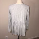 H&M Maternity Size Large Top Gray Long Sleeve Babydoll Tee Lightweight Soft Photo 3
