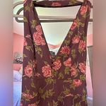 Flynn Skye Mauve Cottagecore rose floral halter romper wide leg, romantic XS Photo 4