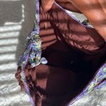 Free People  Purple and Green Beaded Bucket Bag OS Photo 5