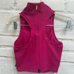 Athleta x Alicia Keys Ribbed Conscious Support Top A-C Pink Zip Racerback xs Photo 4