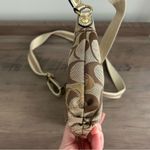 Coach Vintage Poppy Signature Tan Canvas Gold Metallic Swing Pack Crossbody NWT Photo 6