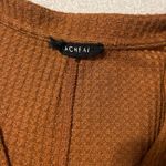 Waffle Knit Sweaterish Button Up Orange Size L Photo 1