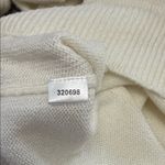 Loft  Ivory Knit Sweater Diamond crochet Stitch Crewneck Size Medium Photo 7