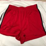 PINK - Victoria's Secret PINK Victoria Secret Spell Out Red Sparkle Track Short L Activewear Athleisure Photo 2