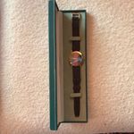 Gucci Unisex  3000M Iconic Wristwatch Gold Plated Orig Lizard Strap. NEW BATTERY! Photo 2