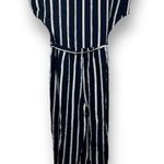 NWOT Toxik3 Women's Striped Jumpsuit Sz M Multicolor Belted Waist Casual V Photo 1