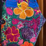 VTG GUATEMALAN PURPLE FLORAL EMBROIDERED VEST Size Large Photo 5