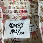 Princess Polly  Guetta Dress Womens 4 White Sheer Floral Mock Neck Boho Coquette Photo 5