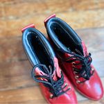 Vintage Sporto 1980s Red Rubber Fleece Lined Rain Boots Size 7 Photo 4